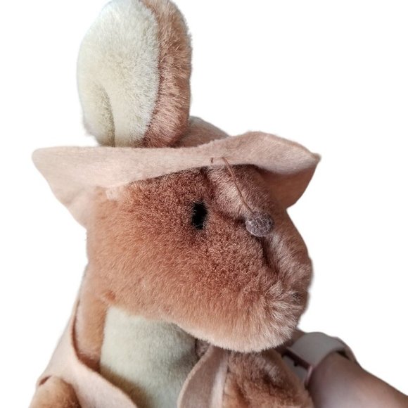 Vintage Outback Safari Kangaroo And Joey Plush Stuffed Animal W Hat Vest 9"‎ - Picture 5 of 9